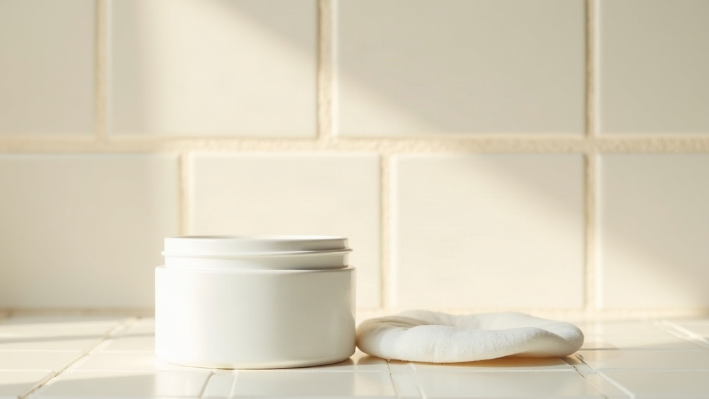 Skincare jar and cotton pad in warm sunlight, illustrating sun exposure and acne myths