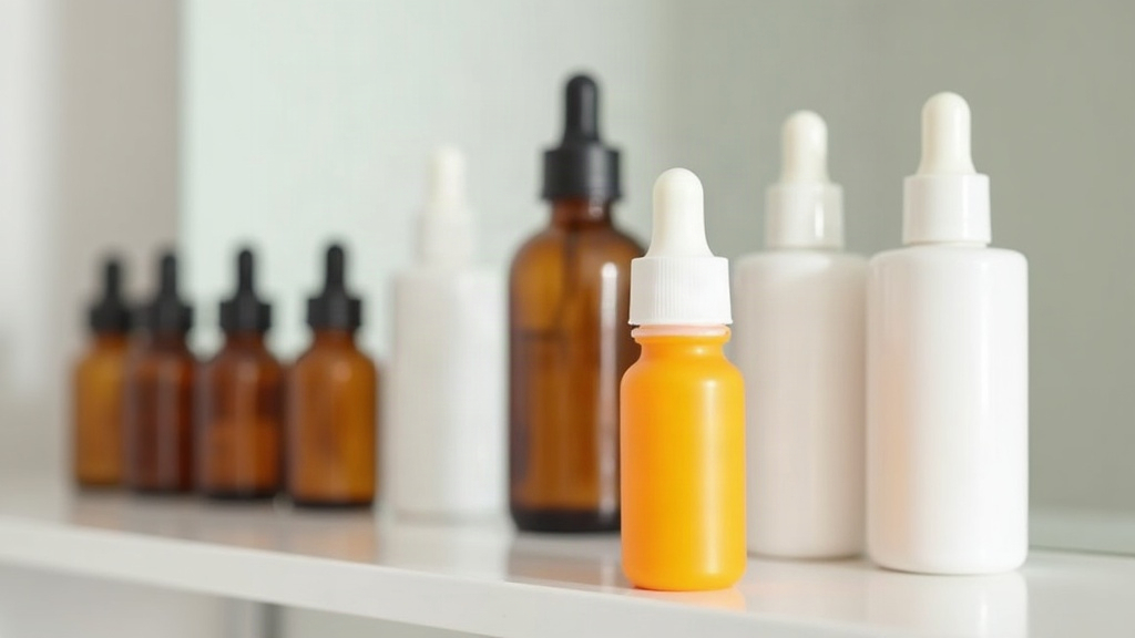 Amber dropper bottles and a plain pharmacy bottle side by side, showing the difference between over-the-counter and prescription strength products