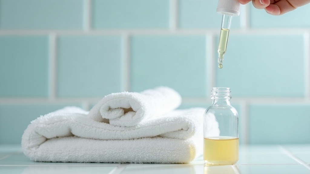 Dropper bottle with a suspended liquid drop on a tiled surface, illustrating retinol as a topical skincare ingredient