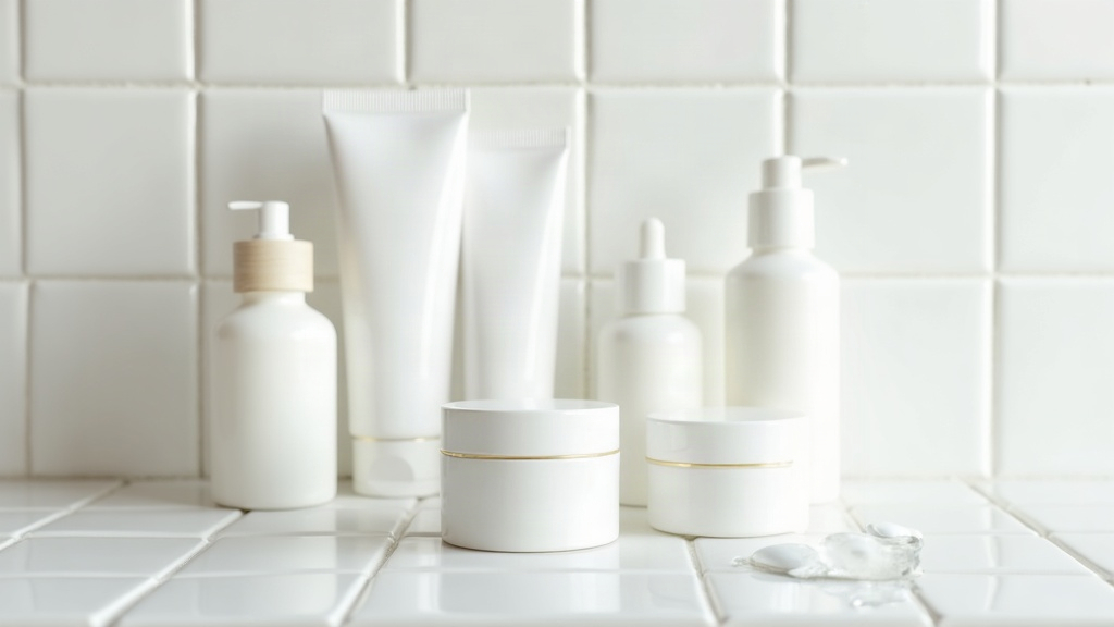 Several blank-labelled skincare tubes arranged together to represent comparing non-comedogenic products