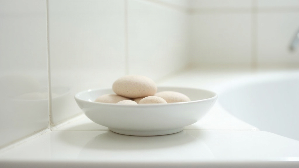 Smooth pale pebbles arranged like small bumps, representing what a closed comedone looks like under the skin