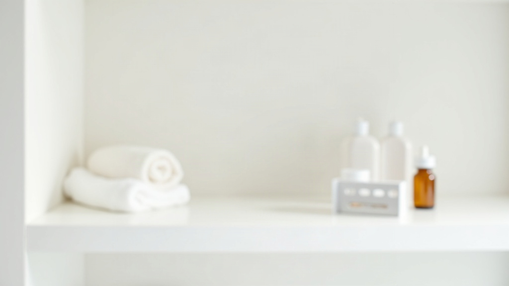 Amber dropper bottle and blank pill organiser on a shelf representing hormonal acne treatment options