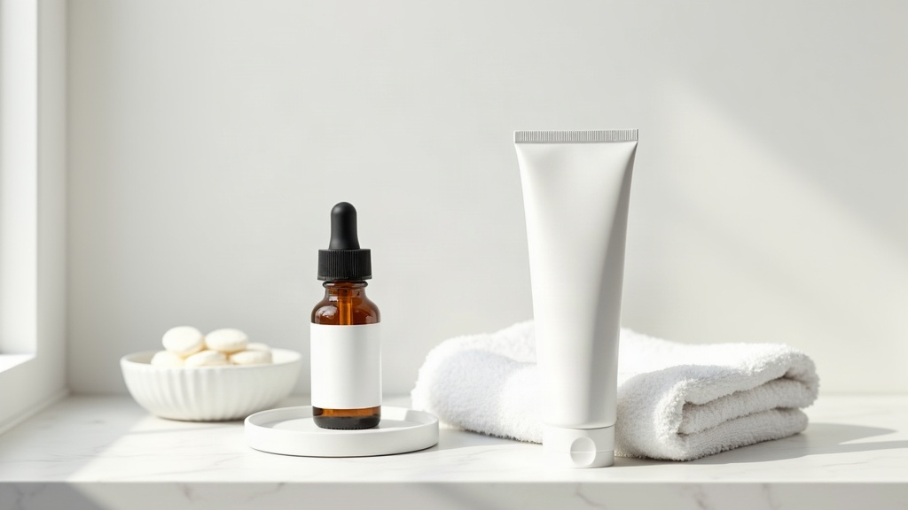 Skincare bottles on a shelf representing why acne can get worse before it gets better